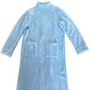 L.L. Bean Soft Sky Blue Fleece Long Robe